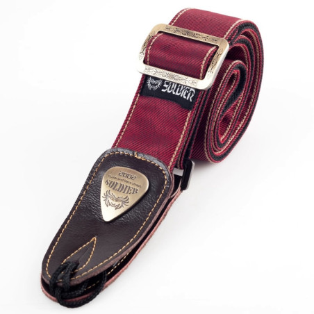 SANGLE SOLDIER LUXE JEAN TISSE ROUGE 131003