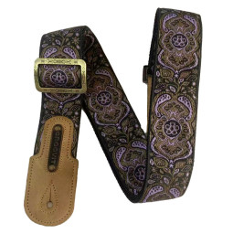 SANGLE GUITARE GROOVIT JACQUARD PERSE AMETHYSTE GROSTRAP014