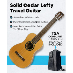 GUITARE JOURNEY CLASSIQUE GAUCHER DEMONTABLE ELECTRO ACOUSTIQUE OC520L