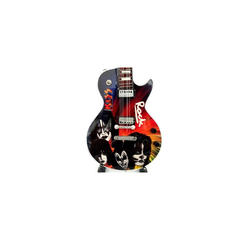 MINIATURE GUITARE KISS TRIBUTE 27CM