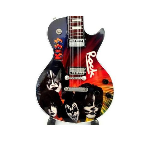 MINIATURE GUITARE KISS TRIBUTE 27CM