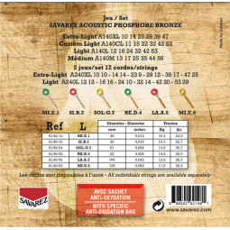 SAVAREZ FOLK PHOSPHORE BRONZE LIGHT 12/53 JEU A140L