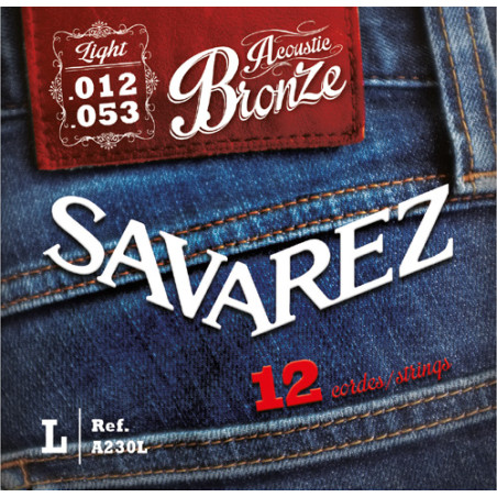 SAVAREZ FOLK BRONZE LIGHT 12/53 12 CORDES JEU A230L