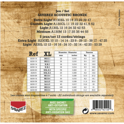 SAVAREZ FOLK BRONZE EXTRA-LIGHT 10/47 12 CORDES JEU A230XL