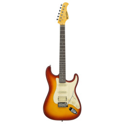 GUITARE ELECTRIQUE PRODIPE AULNE FLAME ST93 ALDER TB