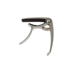 CAPODASTRE POUR GUITARE FOLK EN METAL LEGER AVEC ENCOCHE POUR CHEVILLE - SILVER