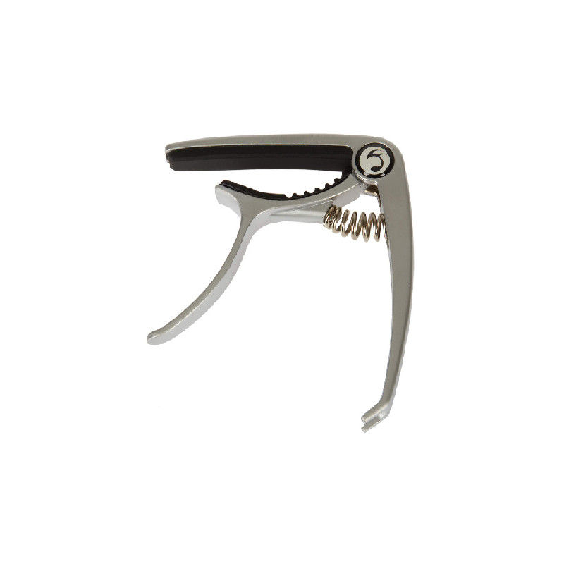 CAPODASTRE POUR GUITARE FOLK EN METAL LEGER AVEC ENCOCHE POUR CHEVILLE - SILVER