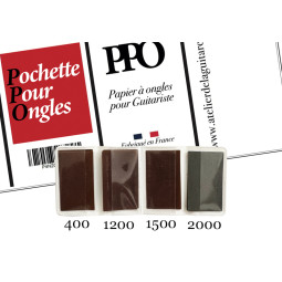 PAPIER A ONGLES PPO POCHETTE 4 GRAINS 400 1200 1500 2000