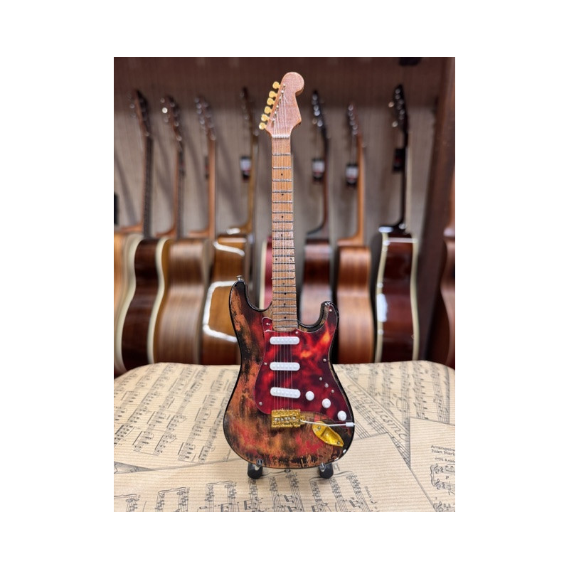 MINIATURE GUITARE HENDRIX BURST 27CM