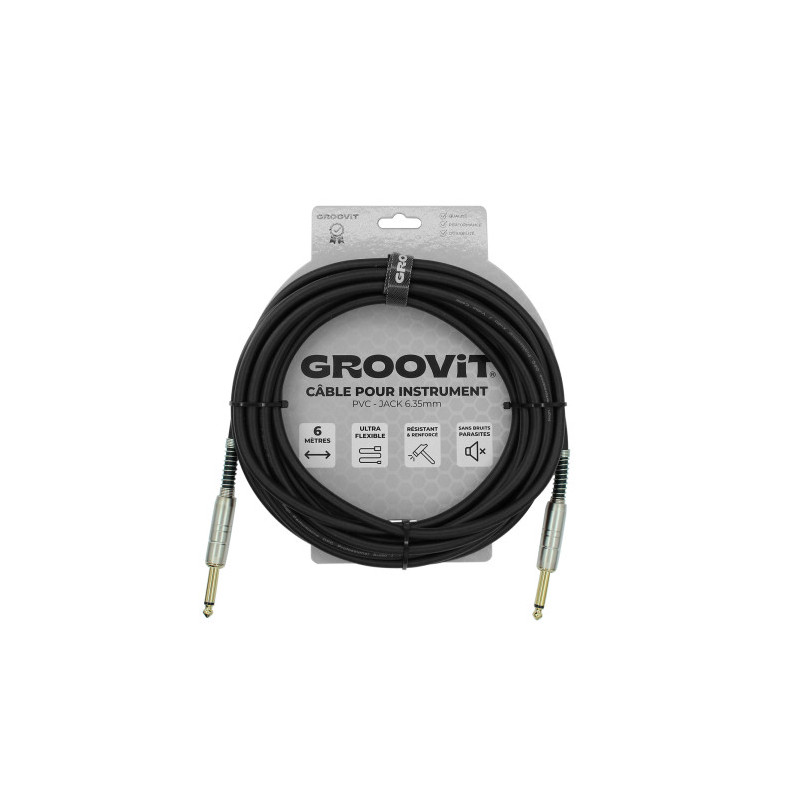 CABLE GROOVIT PVC JACK DROIT/JACK DROIT 6M