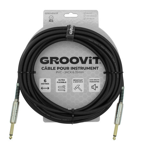CABLE GROOVIT PVC JACK DROIT/JACK DROIT 6M