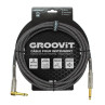 CABLE GROOVIT NYLON TRESSE  JACK/JACK COUDE 3M GRIS
