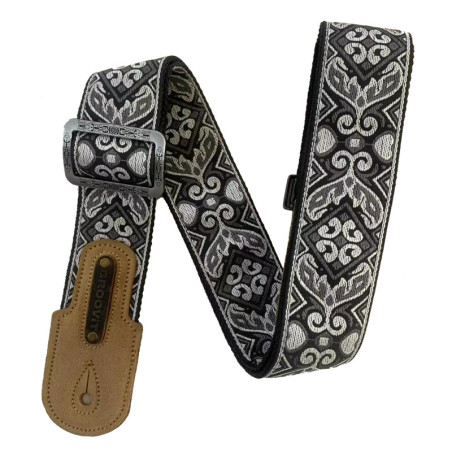 SANGLE GUITARE GROOVIT JACQUARD OMBRE D'ARGENT GROSTRAP016
