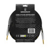 CABLE GROOVIT NYLON TRESSE JACK/JACK 6M NOIR/OR