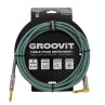 CABLE GROOVIT NYLON TRESSE  JACK/JACK COUDE 3M BLEU CIEL 