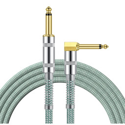 CABLE GROOVIT NYLON TRESSE  JACK/JACK COUDE 3M BLEU CIEL 