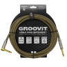 CABLE GROOVIT NYLON TRESSE  JACK/JACK COUDE 3M MARRON