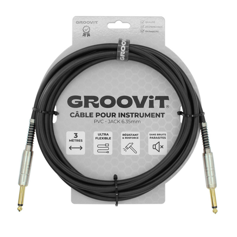 CABLE GROOVIT PVC JACK DROIT/JACK DROIT 3M