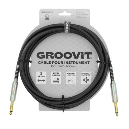 CABLE GROOVIT PVC JACK DROIT/JACK DROIT 3M