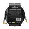 CABLE GROOVIT NYLON TRESSE  JACK/JACK COUDE 6M NOIR ET OR