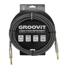 CABLE GROOVIT NYLON TRESSE JACK/JACK 3M GRIS