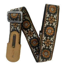 SANGLE GROOVIT JACQUARD NYLON FLEURS D'EBENE