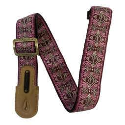 SANGLE GROOVIT NYLON JACQUARD ROSE TZIGANE