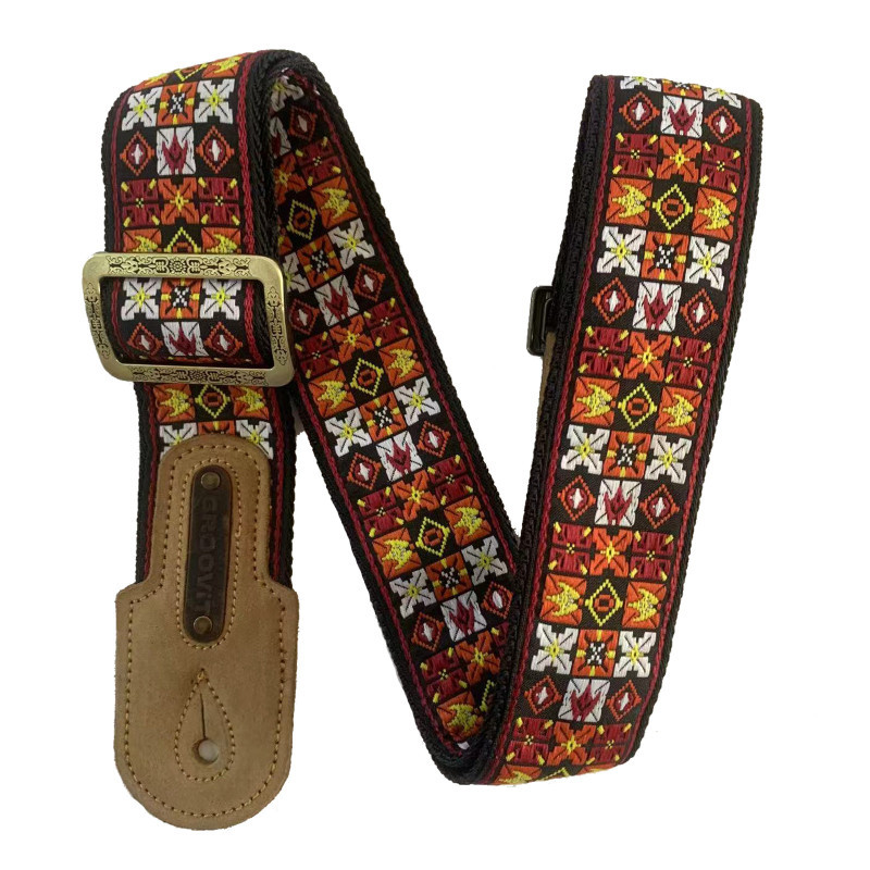 SANGLE GUITARE GROOVIT JACQUARD BRAISE ASTEQUE