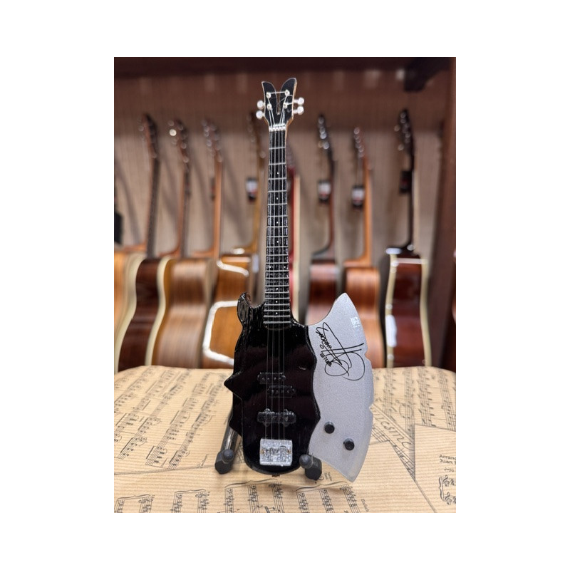 MINIATURE GUITARE BASSE KISS GENE SIMMONS 27CM (2)
