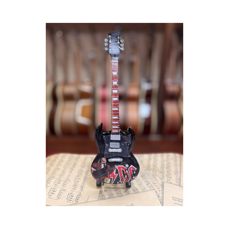 MINIATURE GUITARE SG ACDC ANGUS YOUNG 27CM