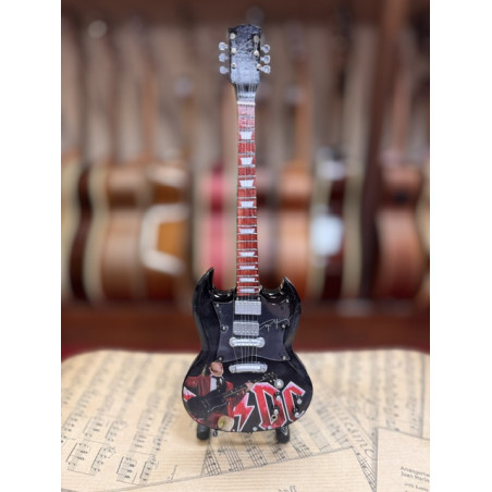 MINIATURE GUITARE SG ACDC ANGUS YOUNG 27CM