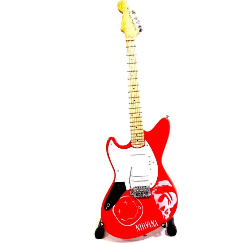 MINIATURE GUITARE ELECTRIQUE KURT COBAIN 27CM