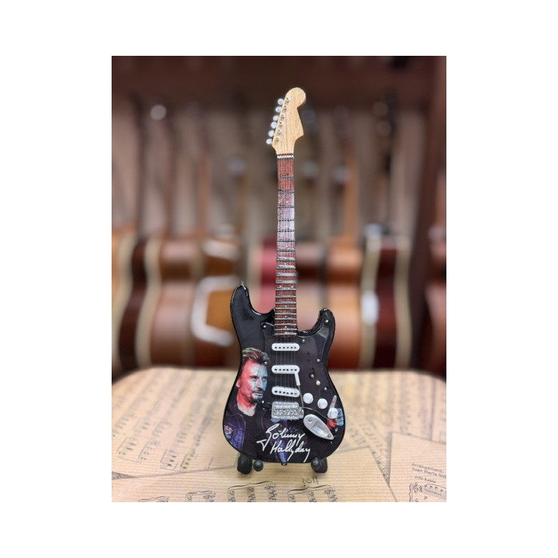 MINIATURE GUITARE JOHNNY HALLYDAY 27CM
