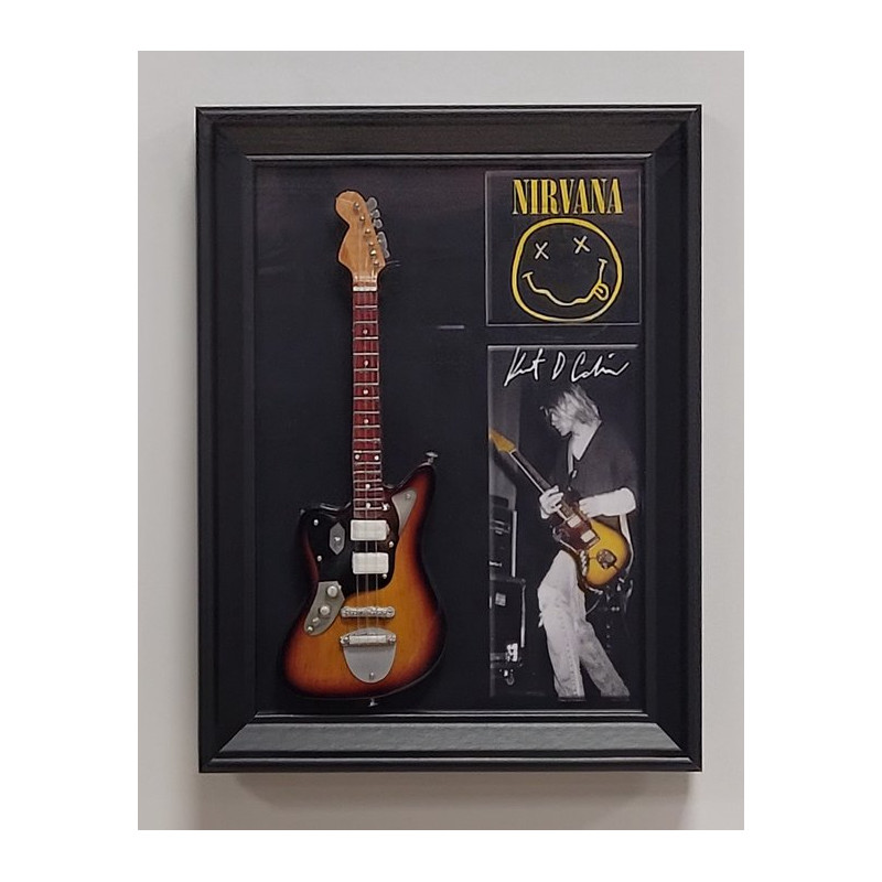 CADRE BABY GUITARE KURT COBAIN NIRVANA 15 X 20 CM