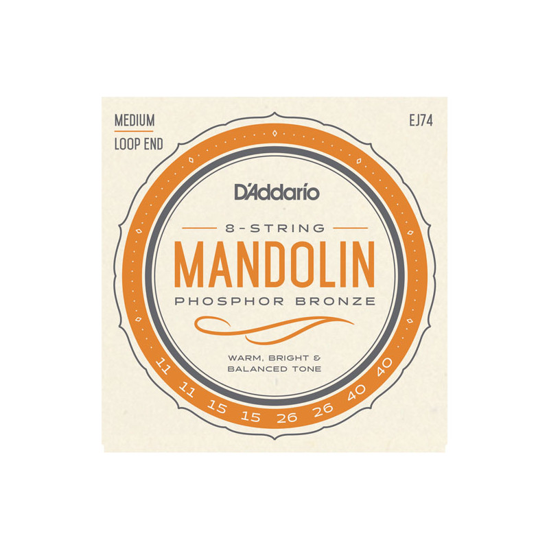 D'ADDARIO MANDOLINE PHOSPHOR BRONZE 11/40 EJ74