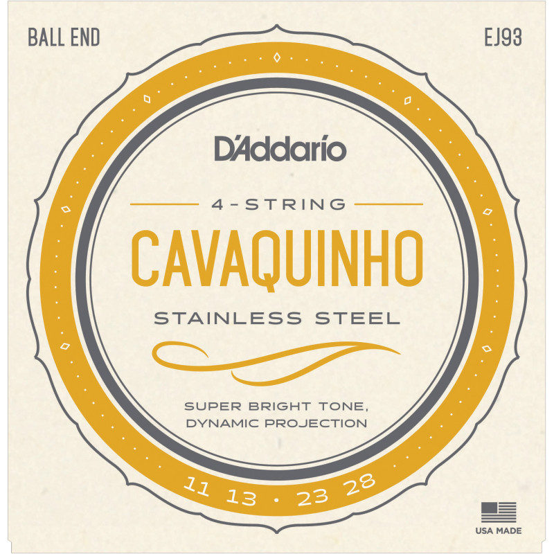 D'ADDARIO CAVAQUINHO 4 CORDES JEU EJ93