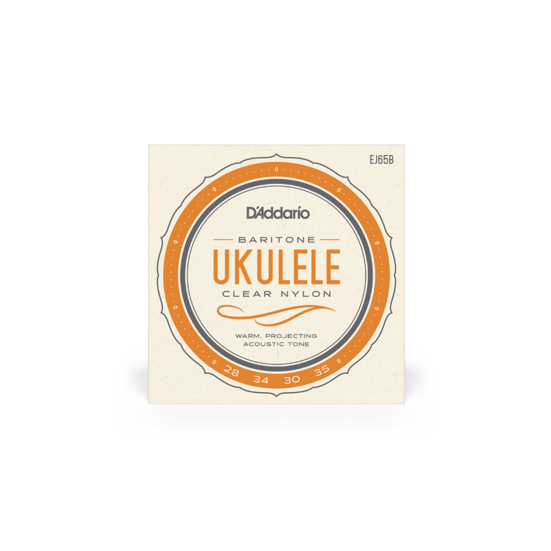 D'ADDARIO UKULELE BARITON CLEAR NYLON EJ65B