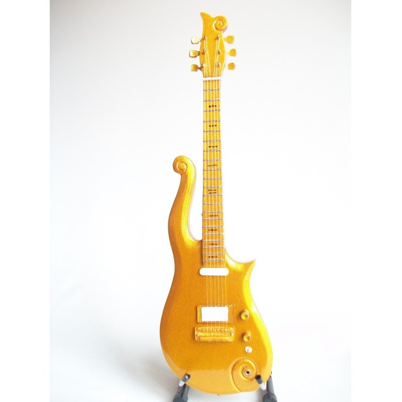 MINIATURE GUITARE PRINCE NUAGE DORE 27CM