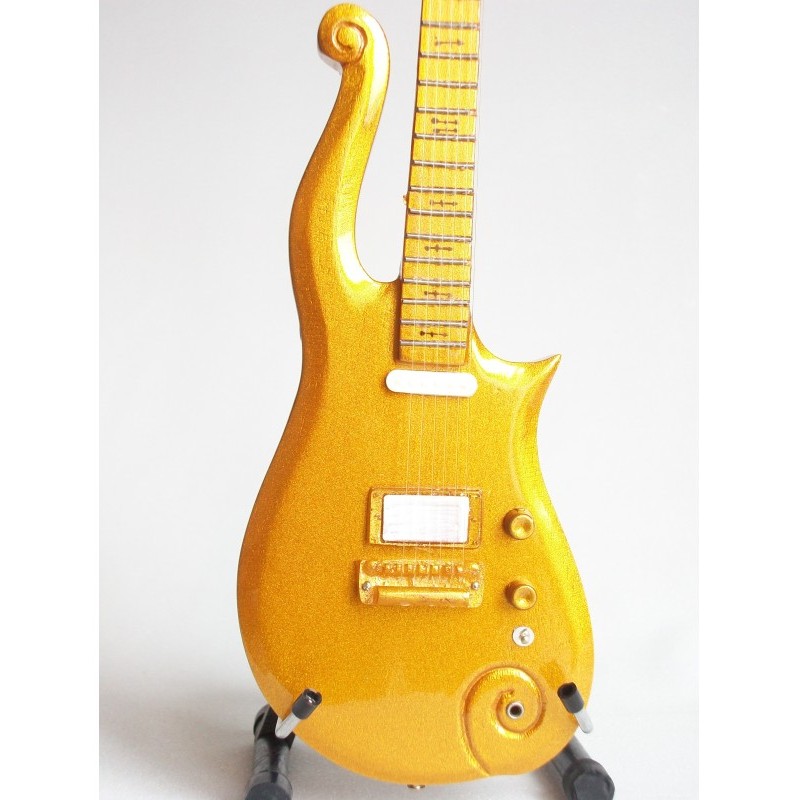 MINIATURE GUITARE PRINCE NUAGE DORE 27CM