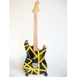 MINIATURE GUITARE VAN HALEN JAUNE 27CM