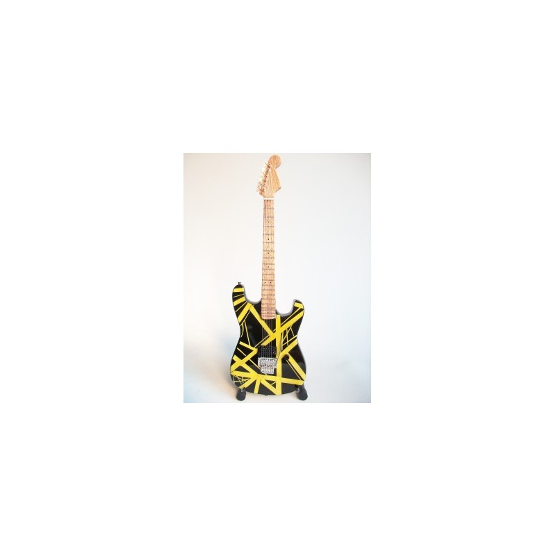 MINIATURE GUITARE VAN HALEN JAUNE 27CM