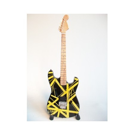MINIATURE GUITARE VAN HALEN JAUNE 27CM