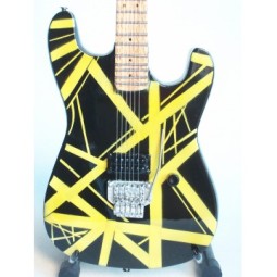 MINIATURE GUITARE VAN HALEN JAUNE 27CM