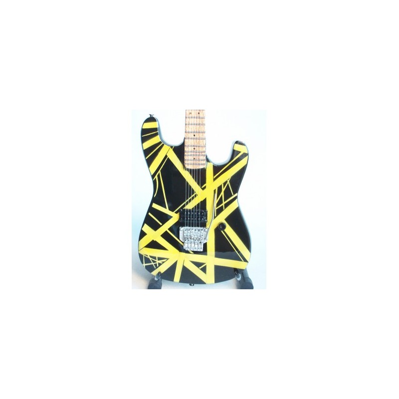 MINIATURE GUITARE VAN HALEN JAUNE 27CM