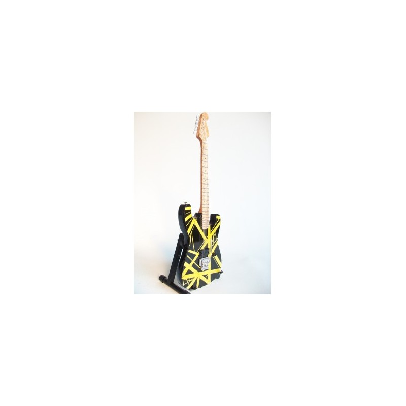 MINIATURE GUITARE VAN HALEN JAUNE 27CM