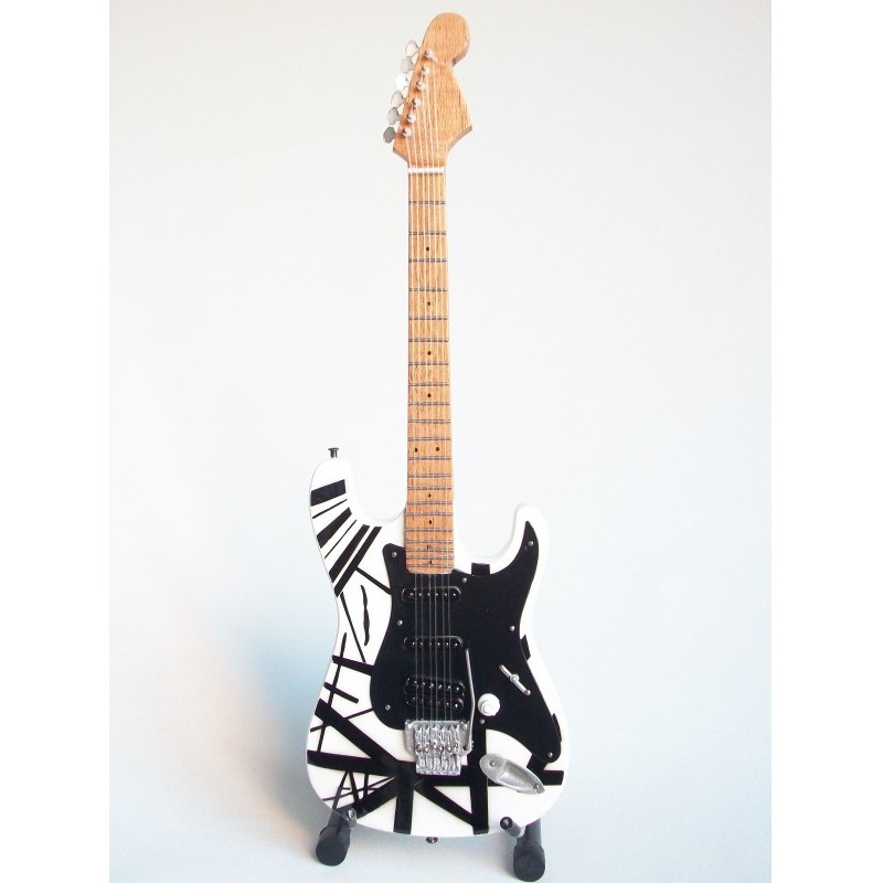 MINIATURE GUITARE VAN HALEN BLANCHE 27CM
