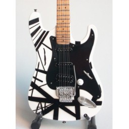 MINIATURE GUITARE VAN HALEN BLANCHE 27CM