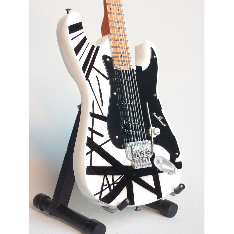 MINIATURE GUITARE VAN HALEN BLANCHE 27CM
