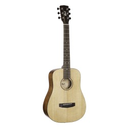 GUITARE CORT EARTH MINI NATUREL SATINE AVEC HOUSSE