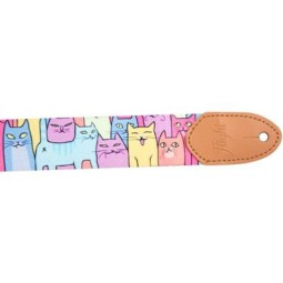 SANGLE UKULELE FLIGHT POLYESTER KITTY PASTEL